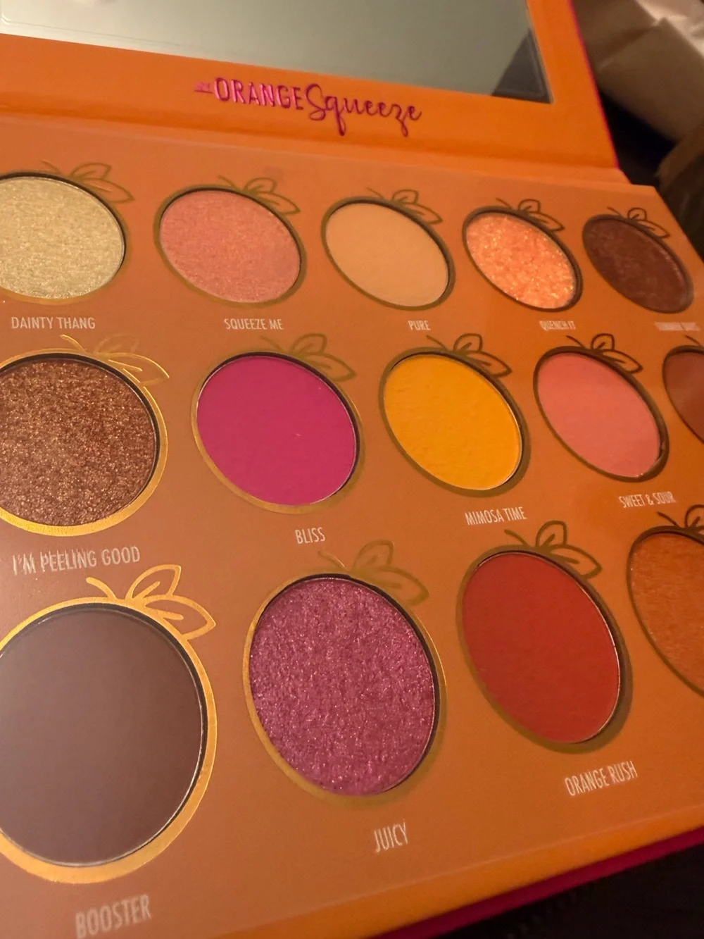 Orange Squeeze Shadow Palette - Bright Orange with Pink Accents